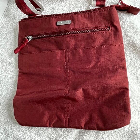 Baggalinni Red Crossbody Bag Nylon Front Pockets 10"x10" - Picture 2 of 6